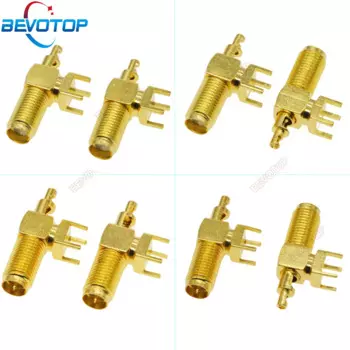 100 шт./лот SMA Мужская/Женская или Женская перегородка припой RF0.81/RF1.13 кабель RF разъем позолоченный 50 Ом