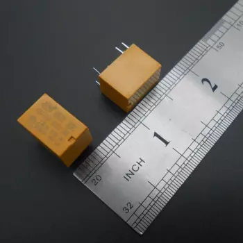100 шт./лот желтый HK4100F-DC5V-SHG DC5V вольт Мощность реле постоянного тока 5В 3A 6pins, hui Ke 1C 1A 1B 750VA/90W 120ohm HuiKe 6-Pin-код * FD397X100