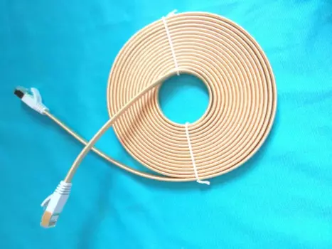 100 шт./лот золотой цвет m 1, m 3m,5m 10m cat7 кабель RJ45 соединительный плоский Ethernet LAN Сетевой кабель для переключателя маршрутизатора позолоченный