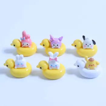 100 шт. симпатичная 3D утка Sanrio серии Flatback Смола Кабошон Фотоэлементы