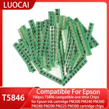 100 шт. T5846 совместимые одноразовые чипы для картриджей Epson PM200 PM240 PM260 PM280 PM290 PM225 PM300 чипы картриджей
