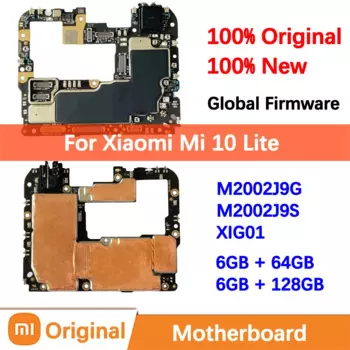 100% Совершенно новая Оригинальная материнская плата для Xiaomi Mi 10 Lite, материнская плата 10, молодежная логическая печатная плата, глобальная разблокированная, Полная работа