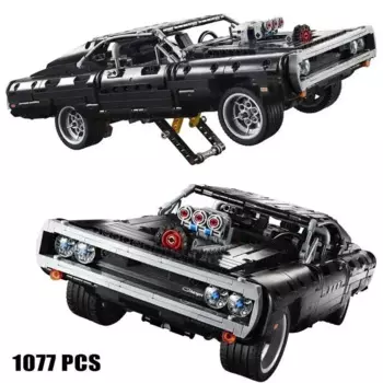 1077 шт., Детский конструктор Dodge Charger