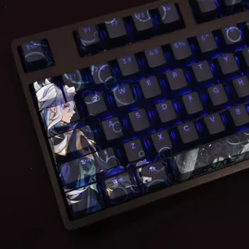 108 клавиш/комплект, колпачки для механических клавиатур Genshin Impact Neuvillette PBT