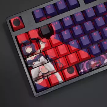 108 клавиш/набор Honkai Impact 3 Райден Мэй PBT Cherry Profile Keycaps для MX Switch Keycaps для DIY механической игровой клавиатуры