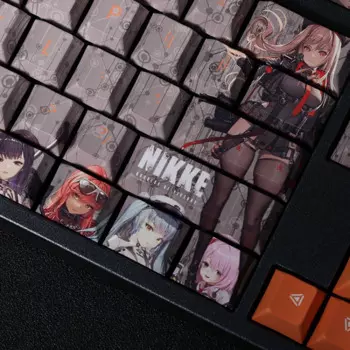 108 клавиш/набор NIKKE: богиня победы PBT Аниме игры Keycaps для DIY Mx Переключатель Механическая игровая клавиатура
