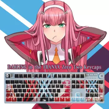 108 клавиш/набор новые любимые в FRANXX Zero два аниме пользовательский дизайн Keycaps тема с подсветкой для механической клавиатуры Keycaps DIY