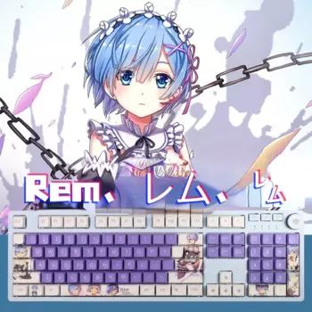 108 клавиши Rem аниме тематические цветные клавиши PBT Материал XDA профиль личности крутой дизайн механическая клавиатура колпачок