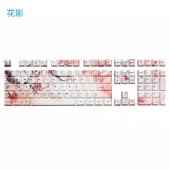 108 ключей OEM PBT Keycaps полный комплект механическая клавиатура Keycaps 5 краска для лица-сублимация вишневого цвета Сакура Keycaps