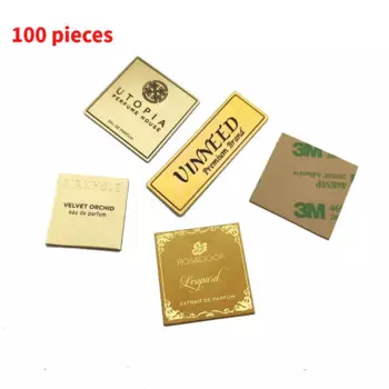 10 0.Zhang.Custom.New Design Custom Printing anodized Aluminum Nameplates Permanent adhesive Industrial logo Metal Labels Self-a