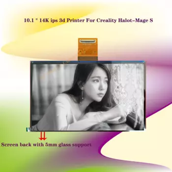 10.114K ips 3d Printer For Creality Halot-Mage S Screen back with 5mm glass support Direct use Replacement accessories display