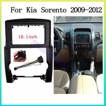 10,1-дюймовая рамка для автомобильного радиоприемника для Kia Sorento 2009-2012, жгут проводов, комплект для крепления декодера стерео панелью