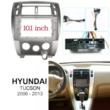 10,1-дюймовый комплект рамки для автомобильного радиоприемника для HYUNDAI TUCSON 2006-2013, автомобильная панель, автостерео, приборная панель, лицевая панель, кабель лицевой панели