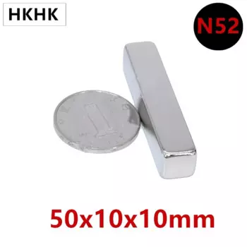 10/20 шт. N52 магнит 50x10x10 Сильный магнитный лист 50 мм * 10 мм постоянный неодимовый магнит 50x10x10 мм Ленточные блочные магниты 50*10*10 мм