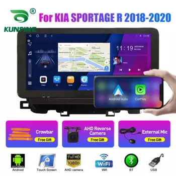 10,33-дюймовый автомобильный радиоприемник для KIA SPORTAGE R 2018-20 2Din Android, восьмиядерный автомобильный стерео DVD, GPS-навигатор, плеер, QLED-экран Carplay