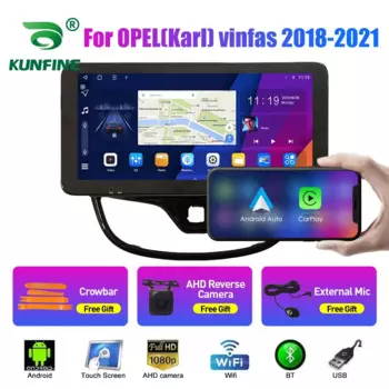 10,33-дюймовый автомобильный радиоприемник для OPEL (Karl) vinfas 2018, 2Din, Android, восьмиядерный автомобильный стерео DVD, GPS-навигатор, плеер, QLED-экран Carplay