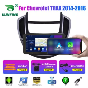 10,33-дюймовый автомобильный радиоприемник для Chevrolet TRAX 2014-2019 2Din Android, восьмиядерный автомобильный стерео DVD, GPS-навигатор, плеер, QLED-экран Carplay