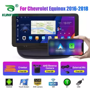10,33-дюймовый автомобильный радиоприемник для Chevrolet Equinox 16-18 2Din Android, восьмиядерный автомобильный стерео DVD, GPS-навигатор, плеер, QLED-экран Carplay