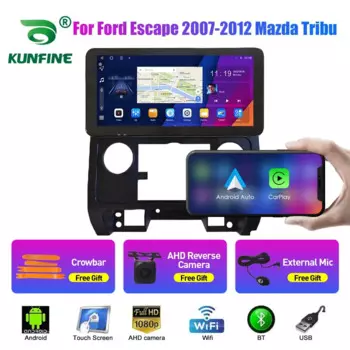 10,33-дюймовый автомобильный радиоприемник для Ford Escape 2007-2012 2Din Android, восьмиядерный автомобильный стерео DVD, GPS-навигационный плеер, экран QLED Carplay