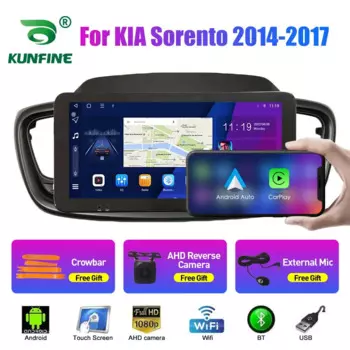 10,33-дюймовый автомобильный радиоприемник для KIA Sorento 2014-2017 2Din Android, восьмиядерный автомобильный стерео DVD, GPS-навигатор, плеер QLED, экран Carplay
