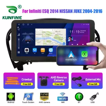 10,33-дюймовый автомобильный радиоприемник для Infiniti ESQ 2014 2Din Android, восьмиядерный автомобильный стерео DVD, GPS-навигатор, плеер QLED, экран Carplay