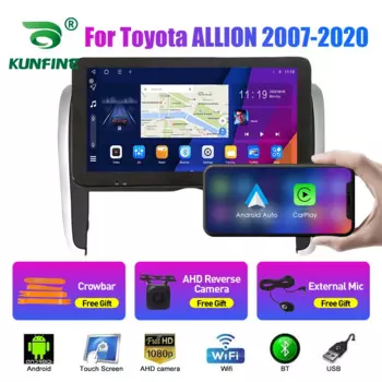 10,33-дюймовый автомобильный радиоприемник для Toyota ALLION 2007-2020 2Din Android, восьмиядерный автомобильный стерео DVD, GPS-навигационный плеер, QLED-экран Carplay