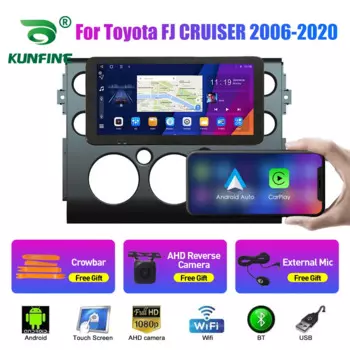 10,33-дюймовый автомобильный радиоприемник для Toyota FJ CRUISER 06-20 2Din Android, восьмиядерный автомобильный стерео DVD, GPS-навигатор, плеер, QLED-экран Carplay