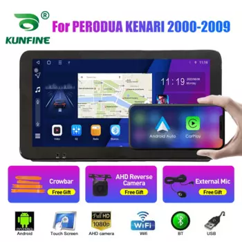 10,33-дюймовый автомобильный радиоприемник для PERODUA KENARI 2000-09 2Din Android, восьмиядерный автомобильный стерео DVD, GPS-навигатор, плеер, QLED-экран Carplay