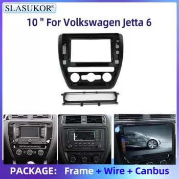 10 "дюймовый для Volkswagen Jetta 6 2011-2018 автомобильный стандартный адаптер для аудиосистемы, комплекты отделки приборной панели, радиоплеер Facia