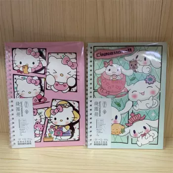 10 книг Sanrio Kuromi, тонкий блокнот A5 Cinnamonll, Meredith, розовый, милый блокнот, детский блокнот, оптовая продажа