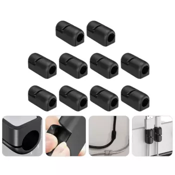 10 Pcs Cable Retention Clip Thread Holder Management Clips Desk Cord Organizer Silica Gel USB Cords and Cables Office