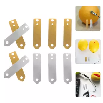 10 Pcs Electrode Material Experiment Tools Strips Zinc Portable Anode for Electroplating Copper Travel Watch Batteries