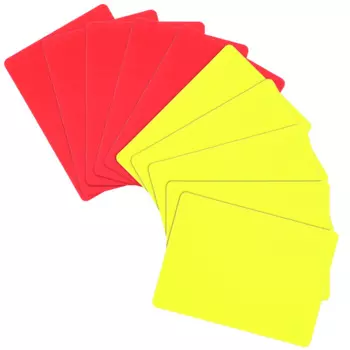 10 Pcs Soccer Referee Cards Football Yellow Red Standard Judge Accessories Lightweight Compact Professional for Referees