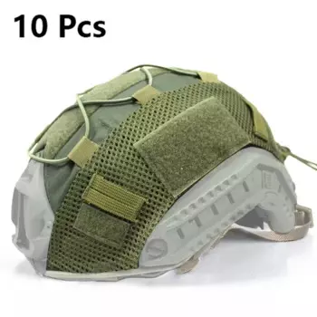 10 шт. чехол на шлем для военного шлема Fast MH PJ BJ OPS-Core, чехол на шлем для страйкбола, пейнтбола, тактический Камуфляжный шлем с эластичным шнуром