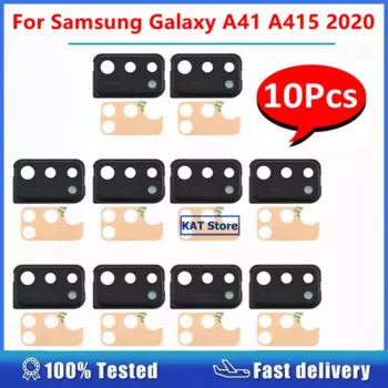 10 шт. для Samsung Galaxy A41 A415 2020 задняя камера стеклянная крышка объектива с кронштейном/замена рамки
