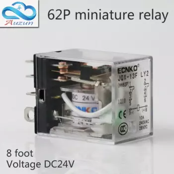 10 шт. hh62P маленькое Реле тока промежуточное реле DC24 8 a foot 10 a2 2 закрытие ECNKO