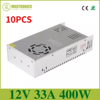 10 шт., импульсный источник питания, 12 В, 33 А, 400 Вт