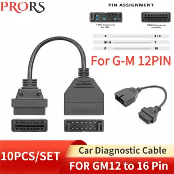 10 шт./комплект, адаптер для кабеля OBD2 для GM12