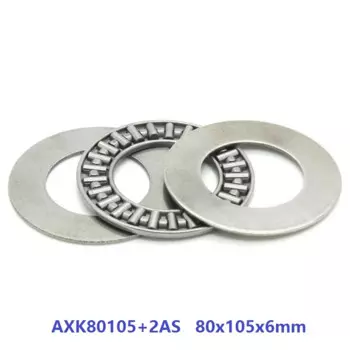 10 шт./лот AXK80105 + 2AS плоский упорный роликовый подшипник 80x105x6 мм игольчатый роликовый Корпус в сборе 80*105*6 мм