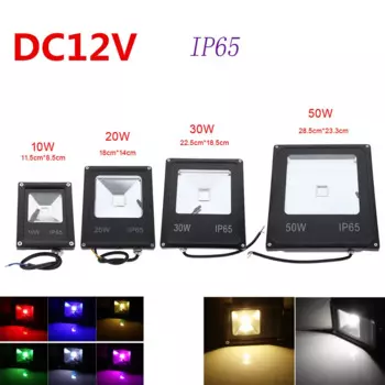 10 шт./лот DC12V DHL FEDEX RGB Светодиодный прожектор 10 Вт 20 Вт 30 Вт 50 Вт водонепроницаемые прожекторы отражатель наружная лампа светодиодные лампы