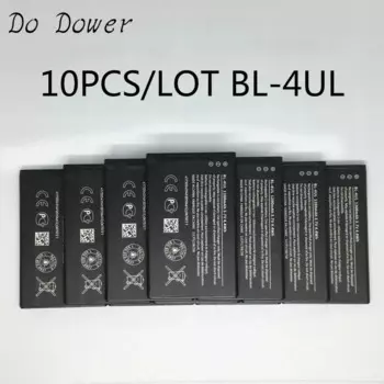 10 шт./лот оригинальный нейтральный 1200mAh батарея BL-4UL батарея чехол с подставкой и отделениями для карт для Nokia Lumia 225 330 RM-1172 RM-1011 RM-1126 батарея BL4UL