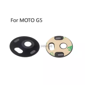 10 шт./лот Задняя крышка объектива камеры Motorola MOTO G5 стеклянное кольцо объектива с клейкими деталями для ремонта