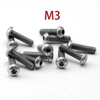 10 шт. M3 винт Torx с полукруглой головкой T8 для винта ручки ножа «сделай сам», модифицированные винты для ножей из нержавеющей стали, аксессуары для изготовления винтов