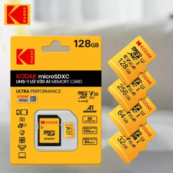 10 шт. оригинальная карта памяти KODAK Microsd UHS-I C10 EVO Plus 128 ГБ U3 4K Micro SD Card 64 ГБ 32 ГБ SDHC Flash TF Trans