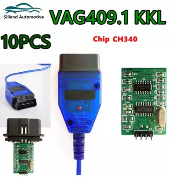 10 шт./партия, Автомобильный сканер VAG409 KKL с чипом CH340 для Audi VW ForSEAT для VAG 409 KKL USB интерфейс OBD2 Диагностика 409