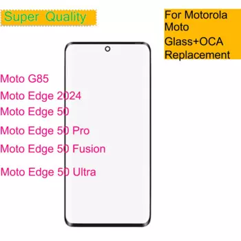 10 шт./партия для Motorola Moto Edge 50 Pro Ultra Fusion 2024 G85 сенсорный экран передняя внешняя стеклянная панель объектив стекло с OCA ремонт