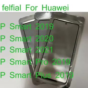 10 шт./партия, переднее стекло + OCA LCD Внешний объектив для Huawei P Smart 2021 2020 Pro Plus 2019 сенсорная панель