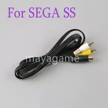 10 шт. прочный Аудио Видео AV Кабель 1,8 м 6 футов для Sega SS для Saturn A/V RCA Соединительный шнур Позолоченный разъем