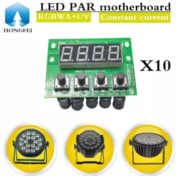 10 шт./RGBWA + UV led par материнская плата постоянного тока печатная плата dc12-36v 6 в 1 Материнская плата LED PAR