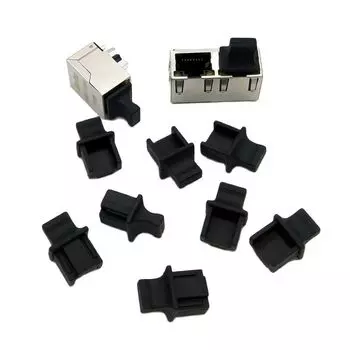 10 шт RJ45 Защитная резиновая крышка сетевой разъем Торцевая крышка
